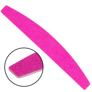 Pilnik do paznokci łódka slim 100/100 neon pink organic drewniany No Name
