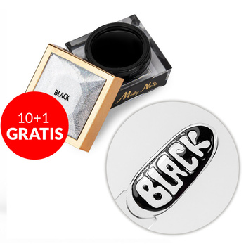 10+1gratis Creative Flow Color Gel  - kreatywny NailArt żel do efektu topniejących, miękkich wzorów Molly Nails Black HEMA/Di-HEMA free 5 g