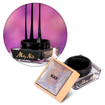 Żel do zdobień Spider Gel MollyNails black czarny 5g