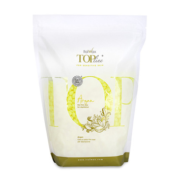 Wosk twardy w dropsach do depilacji bezpaskowej ItalWax Top Line Argan 750g