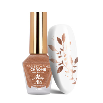 Lakier do stempli i stampingu Molly Nails PRO Stamping Chrome Copper Nr 25 10ml