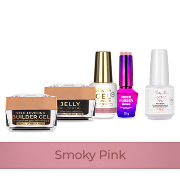 PRO MATCH SYSTEM 4+1 Smoky Pink: 3x żele: Jelly&SelfLeveling&Gel in bottle+Baza+Doctor Top 15g GRATIS