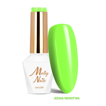 Lakier hybrydowy LED/UV Gel Polish Vivid Vibes Nr 282 Toxic Lime Molly Nails HEMA/Di-HEMA Free 8g
