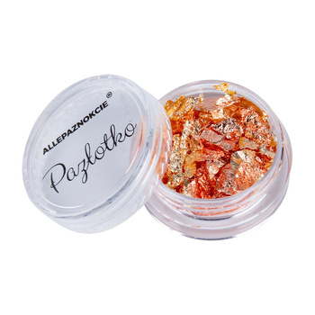 Pazłotko dwustronne Flame ultracienka folia chrom w płatkach do zdobień słoiczek 3 ml Nr 7