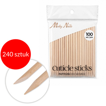 240sztuk Patyczki z drzewa pomarańczowego MollyNails 100 szt dł. 11 cm