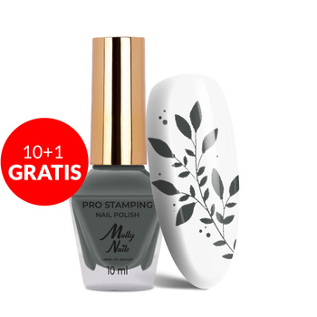 10+1gratis Lakier do stempli i stampingu Molly Nails PRO Stamping Grey Nr 20 10ml