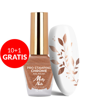 10+1gratis Lakier do stempli i stampingu Molly Nails PRO Stamping Chrome Copper Nr 25 10ml