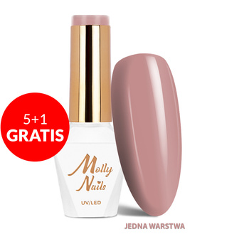 5+1gratis Lakier hybrydowy LED/UV Gel Polish The Trend Edit Nr 308 Vintage Rose MollyNails HEMA/Di-HEMA Free 8g