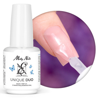 Baza & Top UV z warstwą dyspersyjną Unique Duo by Ewelina Staszak MollyNails HEMA/Di-HEMA Free 15 g