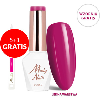 5+1gratis Lakier hybrydowy LED/UV Gel Polish La Vie en Rouge Nr 326 Filtry Pink MollyNails HEMA/Di-HEMA Free 8g+ Wzornik Pinks GRATIS