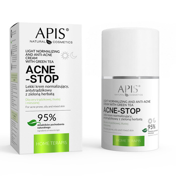 Lekki krem normalizujący, antytrądzikowy z zieloną herbatą ACNE-STOP Home Terapis Apis 50 ml