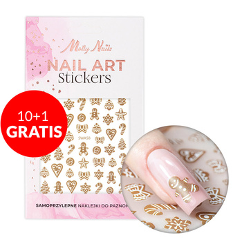 10+1gratis Naklejki do paznokci samoprzylepne świąteczne MollyNails SWA58
