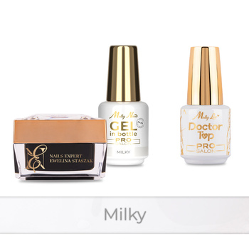 PRO MATCH SYSTEM 2+1 Milky: 2x żele: Self Leveling&Gel in bottle+Doctor Top 15g GRATIS