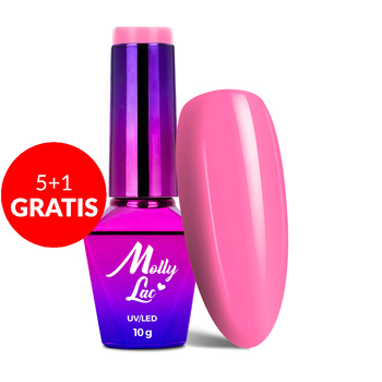 5+1gratis Lakier hybrydowy MollyLac Miss Iconic Beach Party 10g Nr 515