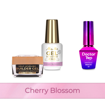PRO MATCH SYSTEM 2+1 Cherry Blossom: 2x żele 15g: SelfLeveling&Gel in bottle+Doctor Top 10g GRATIS