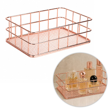 Metalowy organizer koszyk rose gold Nr 1