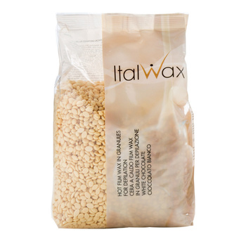 Wosk twardy w dropsach niskotemperaturowy do depilacji bezpaskowej ItalWax White Chocolate Film Wax 500 g