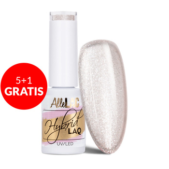 5+1gratis Lakier hybrydowy AlleLac Shine Like a Bride 5g Nr 117