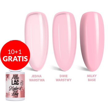 10+1gratis Lakier hybrydowy LED/UV Gel Polish Nudes N5 Sweet AlleLac HEMA/Di-HEMA Free 6g