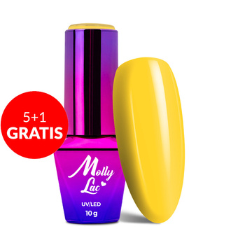 5+1gratis Lakier Hybrydowy MollyLac Cocktails & Drinks Tequila Sunrise 10g Nr 10