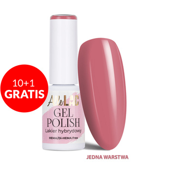 10+1gratis Lakier hybrydowy LED/UV Gel Polish Pinks PI21 Smoked Kiss AlleLac HEMA/Di-HEMA Free 6g