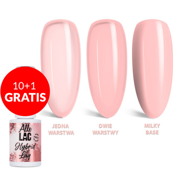 10+1gratis Lakier hybrydowy LED/UV Gel Polish Nudes N15 Peach Glow AlleLac HEMA/Di-HEMA Free 6g
