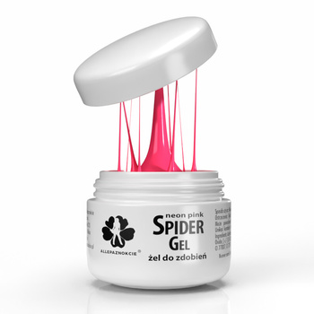 Gel décoratif Spider Gel Allepaznokcie rose néon 3 ml
