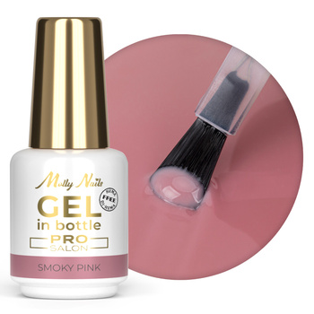 Формуючий гель у флаконі з пензликом Gel in Bottle Molly Nails Pro Salon Smoky Pink без HEMA/Di-HEMA, 15 г