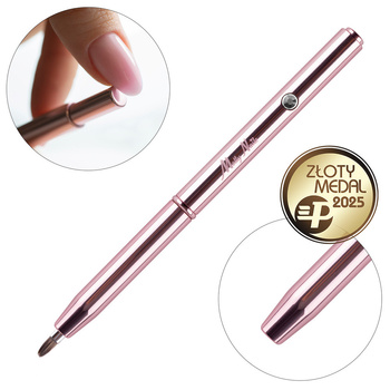 Автоматичний пензлик для гелю Thin oval Pro Gel, рожеве золото, Molly Nails, № 4