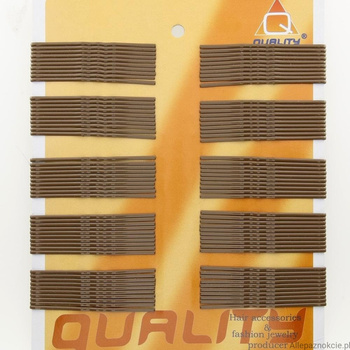 Light brown bobby pins, 5.5 cm, 100 pieces