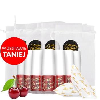 100 unidades de aceite especial para cutículas y uñas con aroma a cereza y caramelos, en una bolsita decorativa de 5 ml