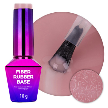 LED/UV-Grundierung mit Fasern von Molly Nails – Rubber Fiber Base Smoky Pink 10 g
