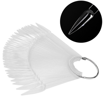 Набір зразків для нанесення гелевих лаків та гібридних лаків на колесі, прозорий, 50 шт.