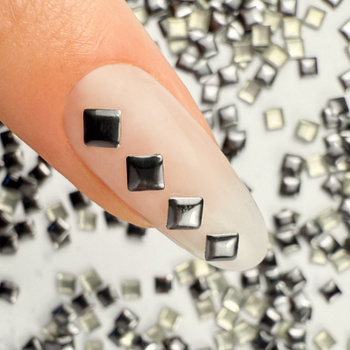 ShinePins : clous lisses, strass, décorations pour ongles, carrés, grands, NTN Premium n° 14, 5 g