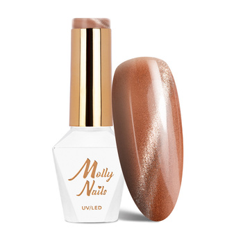 LED/UV-Gel-Nagellack „Browns Cat Eye Metallic“ Nr. 215 von Molly Nails, HEMA/Di-HEMA-frei, 8 g