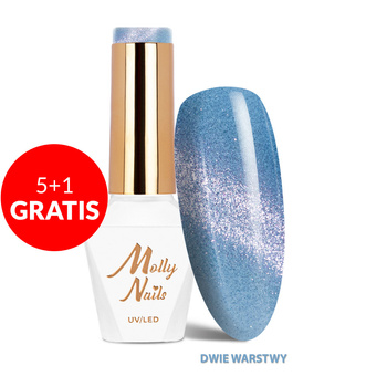 5+1 gratis LED/UV-Gel-Nagellack Cat Eye Crystal Water Nr. 262 Mist Molly Nails HEMA/Di-HEMA-frei 8 g
