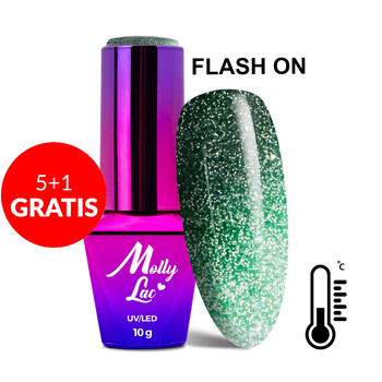 5+1 free MollyLac Thermo Flashing Lights Rumour hybrid nail polish 10 g No. 695