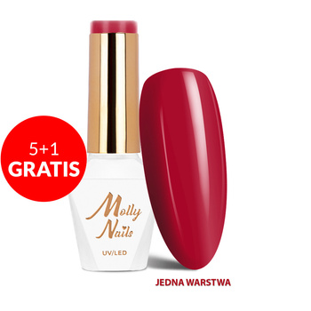 5+1 gratis Smalto ibrido Molly Nails Glamour Women Red Carpet senza HEMA/Di-HEMA 8 g n. 8