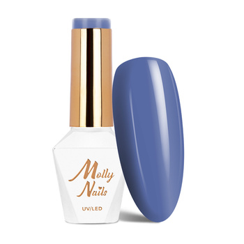 Гібридний лак Molly Nails Blue Sky Purple Blue без HEMA/Di-HEMA, 8 г, № 115