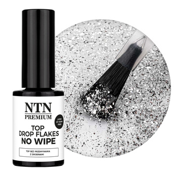 Top Drop Flakes Silver – Topcoat ohne Abwischen, ohne Nachwaschen, NTN Premium, HEMA/Di-HEMA-frei, 7 g