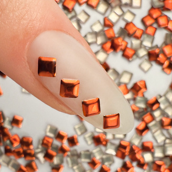 ShinePins : clous lisses, strass, décorations pour ongles, carrés, grands, NTN Premium n° 6, 5 g