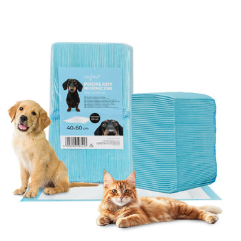 Absorptionsmatten für Hunde – zur Erziehung beim Pinkeln, für Hygiene und Sauberkeit – AlleMed, 100 Stück, 40 x 60 cm, blau