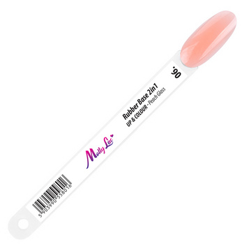 Musterkatalog für Stäbchen „Rubber Base 2in1 Up&amp;Colour“; Peach Glass Nr. 6