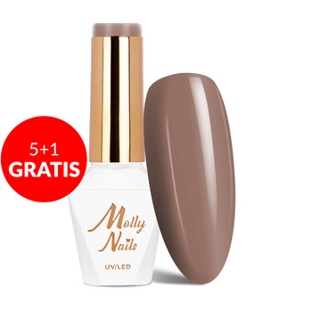 5+1 gratis Smalto ibrido Molly Nails Delicate Woman Cappuccino senza HEMA/Di-HEMA 8 g n. 62