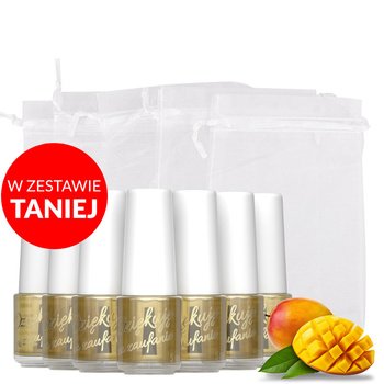 100 unidades de aceite especial para cutículas y uñas con aroma a mango, en envase de 5 ml