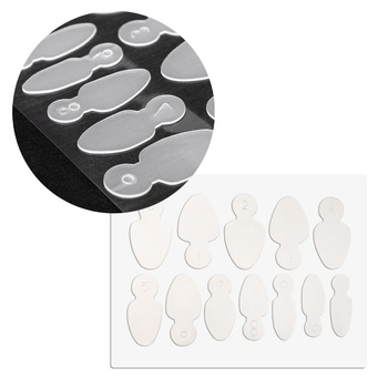 Set combinato di stampi in silicone a doppia forma per french MollyLac, ovali corti, 12 pezzi