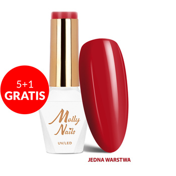 5+1 gratis Smalto ibrido Molly Nails Glamour Women Ferrari senza HEMA/Di-HEMA 8 g n. 7