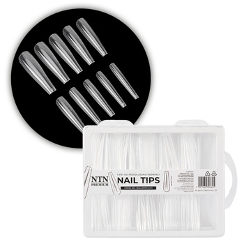 Nagelverlängerungs-Tips für schnelles Arbeiten: Nail Tips NTN Premium Ballerina Slim, 100 Stück