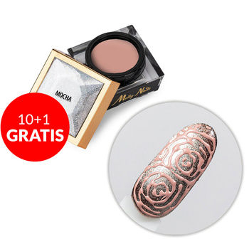 10 + 1 gratuit Creative Flow Color Gel  - gel créatif pour NailArt permettant de réaliser des motifs fondants et doux Molly Nails Mocha sans HEMA/Di-HEMA 5 g