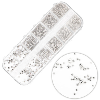 Boîte de strass Molly Nails argentés, 1 000 pièces